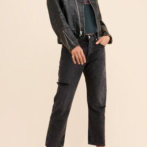 AGOLDE Black Distressed Parker Jean